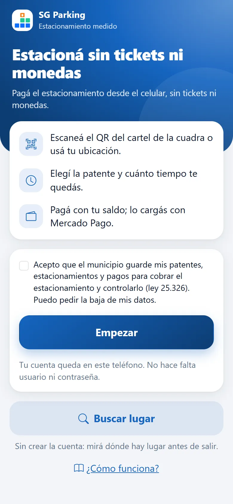La app del conductor: estacioná sin tickets ni monedas, en tres pasos